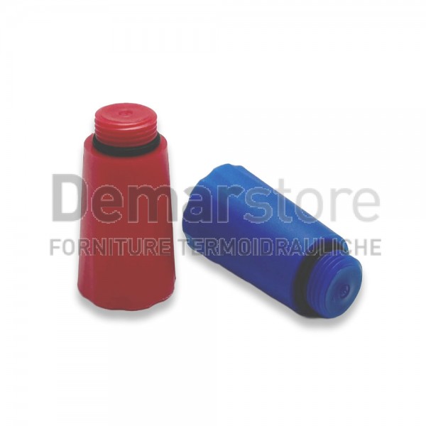 Coppia Tappi Prova Impianto Diam. 1/2" | BLU + ROSSO Coppia Tappi Prova Impianto Diam. 1/2" | BLU + ROSSO