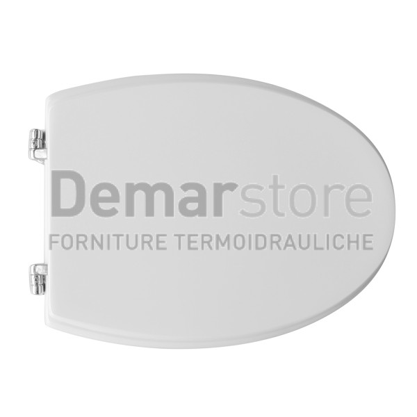 Sedile WC per Vaso in Ceramica | Cerniere Tipo A | Forma 1 | Lungh. 47 cm | Largh. 34 cm Sedile WC per Vaso in Ceramica | Cerniere Tipo A | Forma 1 | Lungh. 47 cm | Largh. 34 cm