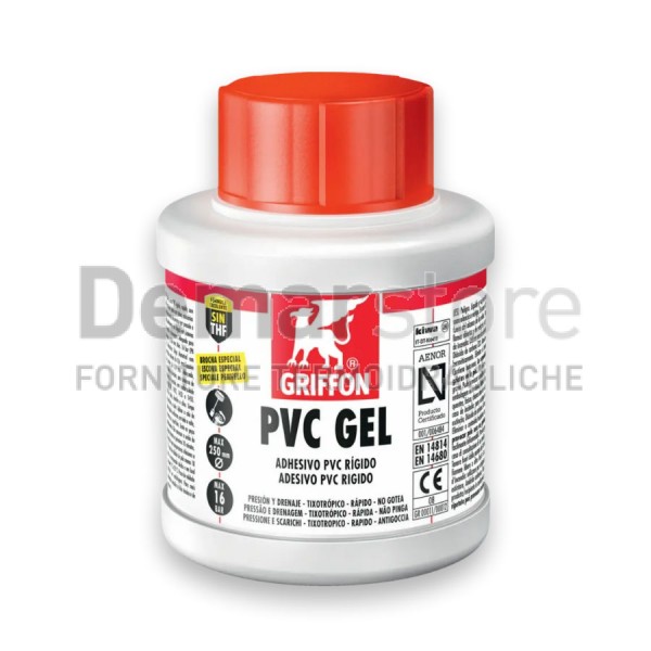 Colla PVC | Griffon PVC GEL | per PVC Rigido privo di THF | Barattolo da 250ml Colla PVC | Griffon PVC GEL | per PVC Rigido privo di THF | Barattolo da 250ml