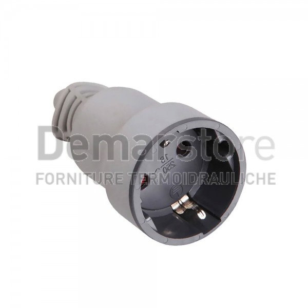 Presa Schuko Diritta 2 Poli + T | 16A | In Gomma Presa Schuko Diritta 2 Poli + T | 16A | In Gomma