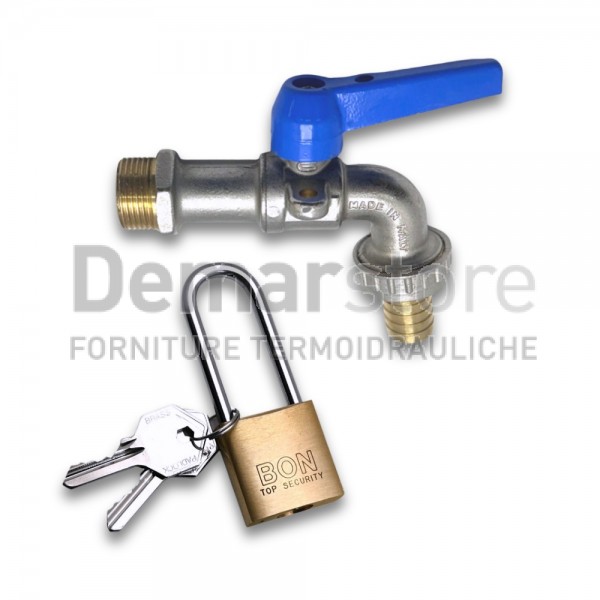 Rubinetto Portagomma con Lucchetto | 1/2" Rubinetto Portagomma con Lucchetto | 1/2"