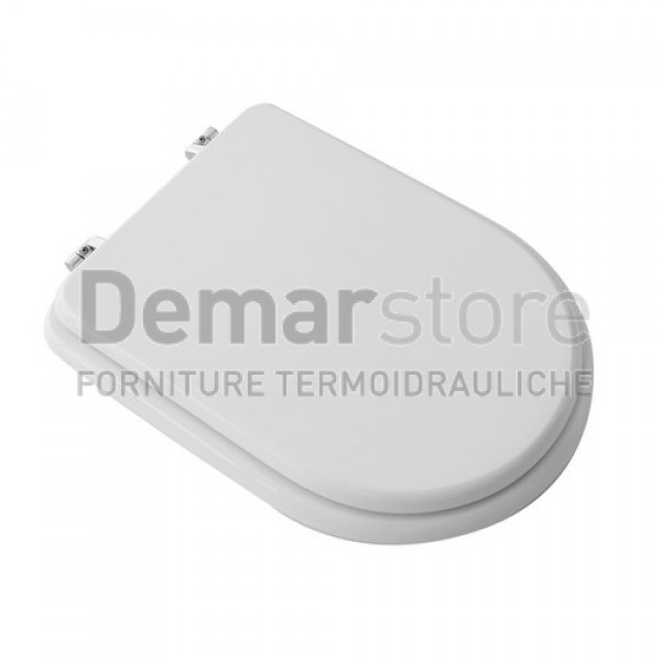 Sedile WC per Vaso in Ceramica | Cerniere Tipo A | Forma 7 | Lungh. 43-45 cm | Largh. 35,5 cm Sedile WC per Vaso in Ceramica | Cerniere Tipo A | Forma 7 | Lungh. 43-45 cm | Largh. 35,5 cm