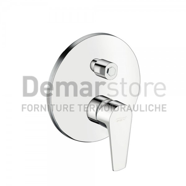 Miscelatore FEV | Serie Line | Doccia Incasso con Deviatore | Cromo | Circle | LN0609/6NCR Miscelatore FEV | Serie Line | Doccia Incasso con Deviatore | Cromo | Circle | LN0609/6NCR