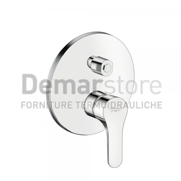 Miscelatore FEV | Serie Fly | Doccia Incasso con Deviatore | Circle | Cromo | FY1109/6NCR