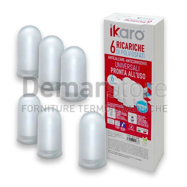 Ricariche Polifosfati Universalii Pronte all'uso IKARO (Confezione 6 Cartucce) Ricariche Polifosfati Universalii Pronte all'uso IKARO (Confezione 6 Cartucce)