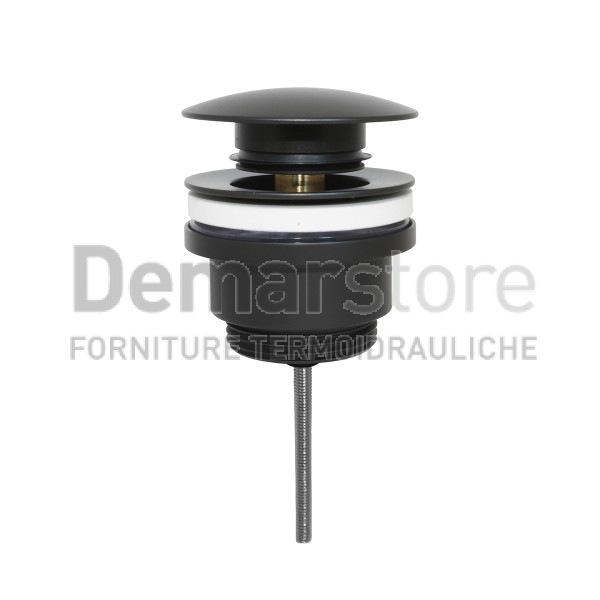 Piletta Click Clack Tonda Universale | Attacco 1"1/4 | Nero Opaco Piletta Click Clack Tonda Universale | Attacco 1"1/4 | Nero Opaco