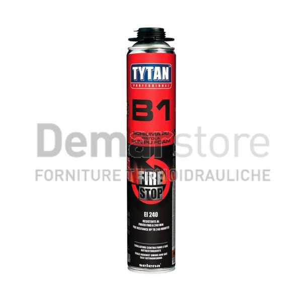 Schiuma Poliuretanica FIRE STOP | per uso Pistola | TYTAN | ml.750 Schiuma Poliuretanica FIRE STOP | per uso Pistola | TYTAN | ml.750