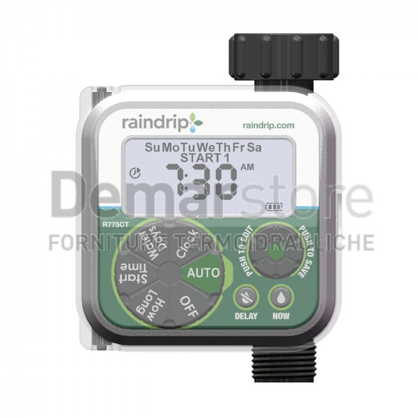 Programmatore a Batterie RAINDRIP Elettronico Digitale con Attacco Rubinetto 3/4" Programmatore a Batterie RAINDRIP Elettronico Digitale con Attacco Rubinetto 3/4"