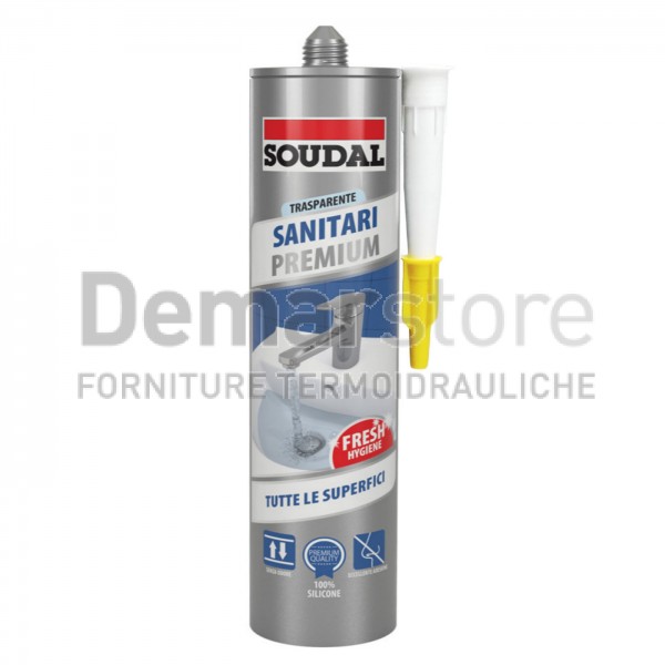 Silicone Sigillante | Trasparente | SOUDAL | Sanitari Premium | Neutro | 300ml Silicone Sigillante | Trasparente | SOUDAL | Sanitari Premium | Neutro | 300ml