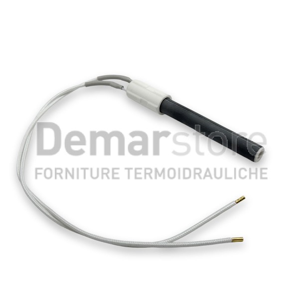 Resistenza Candeletta Stufe a Pellet | Ceramica Forata Flangiata| Ø 11,5 | L.78mm | W.300 | Lungh.Tot.113mm