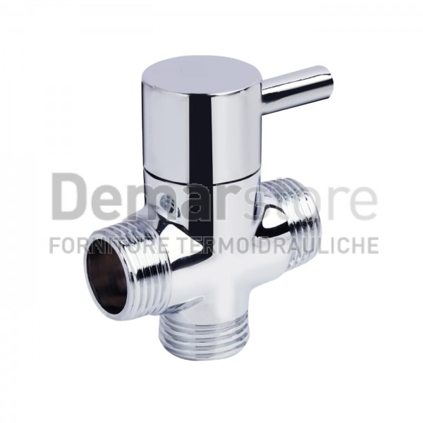 Deviatore per Colonna Doccia | 3 Vie | Maschio 1/2"- Uscita 1/2 M. Deviatore per Colonna Doccia | 3 Vie | Maschio 1/2"- Uscita 1/2 M.