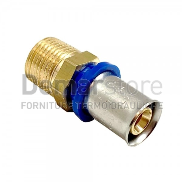 Raccordo a Pressare Diritto Maschio APE per Tubo Multistrato Diam. 16 x 1/2"