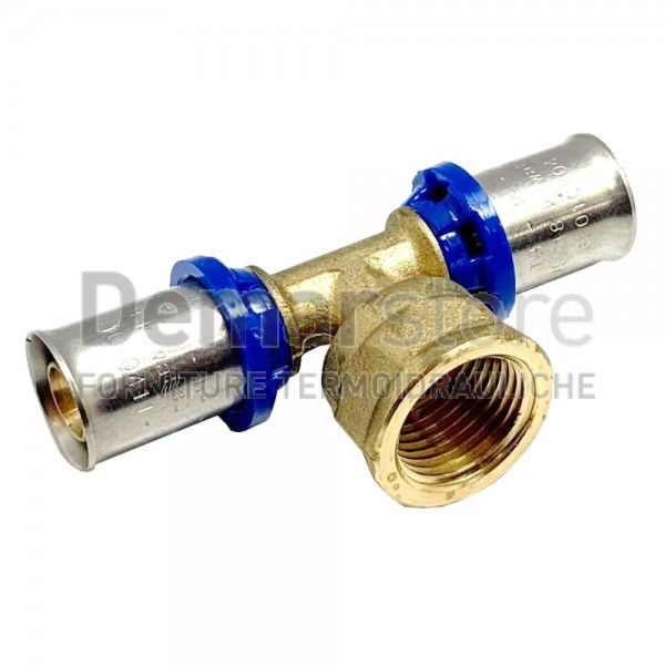 Tee a Pressare Femmina APE per Tubo Multistrato Diam. 16 x 1/2" x 16