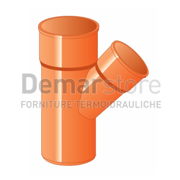 Braga Arancio Ridotta PVC 45° MF Diam.100x50 Braga Arancio Ridotta PVC 45° MF Diam.100x50