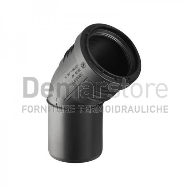 Curva Innesto Geberit SILENT-PP 3 Strati a 45° Diam.110