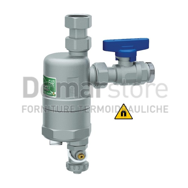 Defangatore FAR Compact con Magnete + Valvola | Cromo | 3/4" MF | 2274 34 Defangatore FAR Compact con Magnete + Valvola | Cromo | 3/4" MF | 2274 34