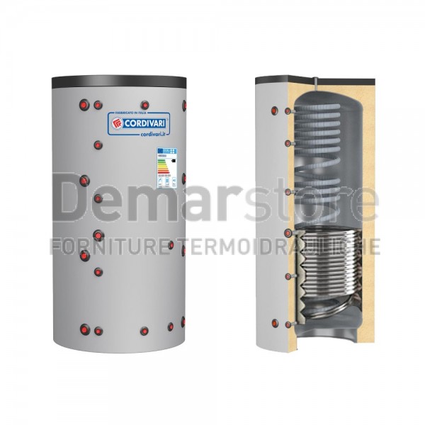 Puffer ECO-COMBI 2 VB Cordivari Riscaldamento + Scambiatore ACS e 1 Scambiatore Fisso Lt. 500 Puffer ECO-COMBI 2 VB Cordivari Riscaldamento + Scambiatore ACS e 1 Scambiatore Fisso Lt. 500