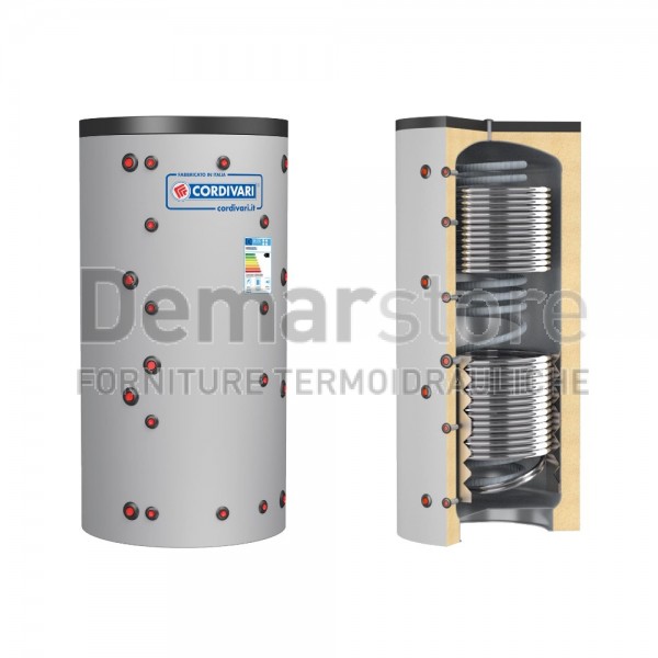 Puffer ECO-COMBI 3 VB Cordivari Riscaldamento + Scambiatore ACS e 2 Scambiatori Fissi Lt. 600 Puffer ECO-COMBI 3 VB Cordivari Riscaldamento + Scambiatore ACS e 2 Scambiatori Fissi Lt. 600