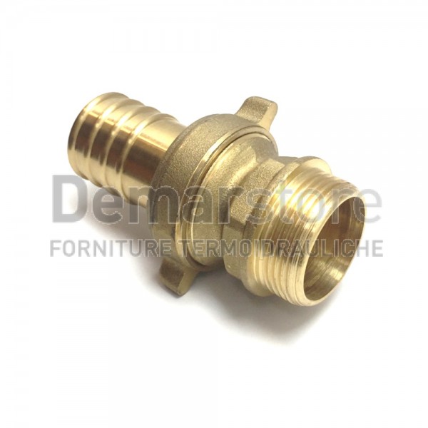 Raccordo Portagomma in Ottone 3 Pezzi Maschio Diam. 30 x 1"