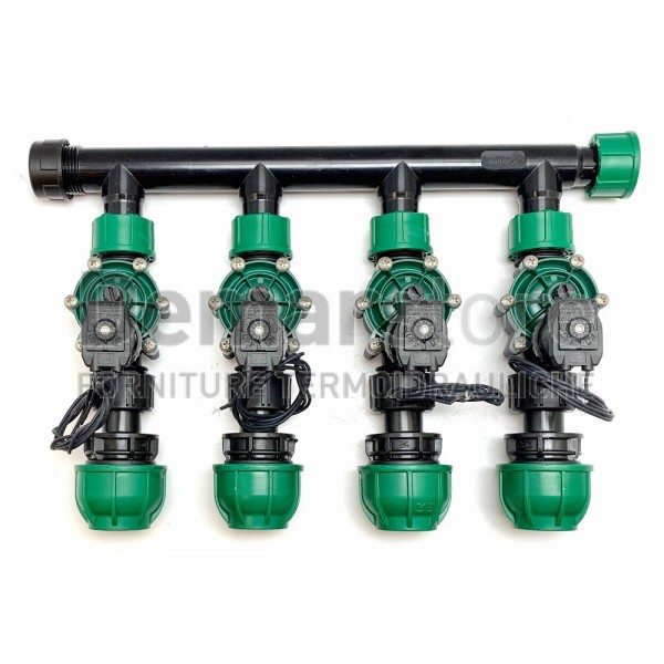 KIT Irrigazione 4 Zone con Elettrovalvole Irritec VPN 1" Uscita D.32 KIT Irrigazione 4 Zone con Elettrovalvole Irritec VPN 1" Uscita D.32