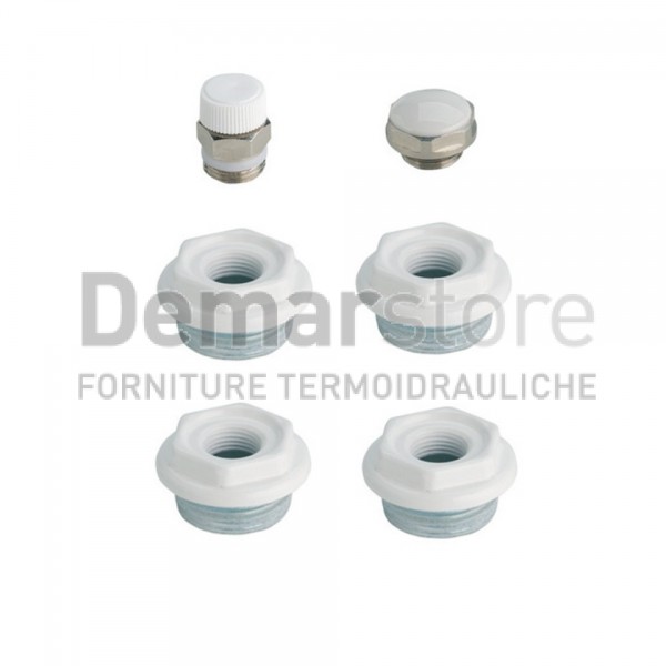 Kit Tappi per Radiatori Alluminio + Valvolino 1"x3/8" Kit Tappi per Radiatori Alluminio + Valvolino 1"x3/8"