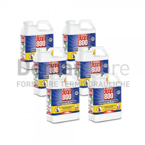 Kit 6 Pz. | Long Life 800 GEL | Risanante Strong | Lt.1 x 6 Kit 6 Pz. | Long Life 800 GEL | Risanante Strong | Lt.1 x 6