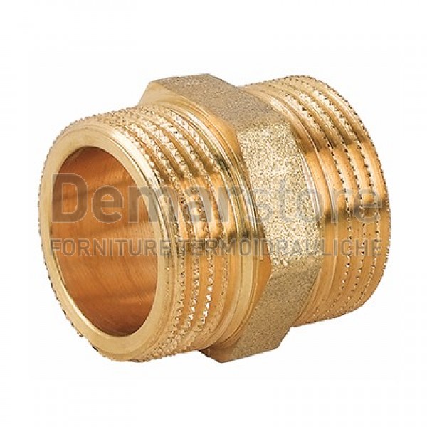 Nipplo in Ottone Giallo Maschio 1"1/4