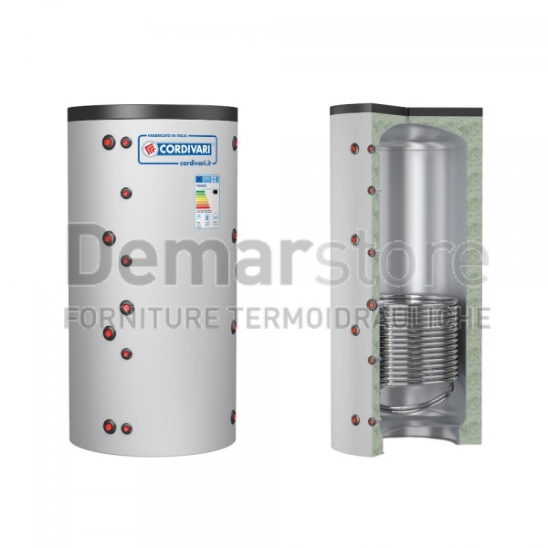 PUFFER 1 VC Cordivari per Riscaldamento con 1 Scambiatore Fisso Lt.1500