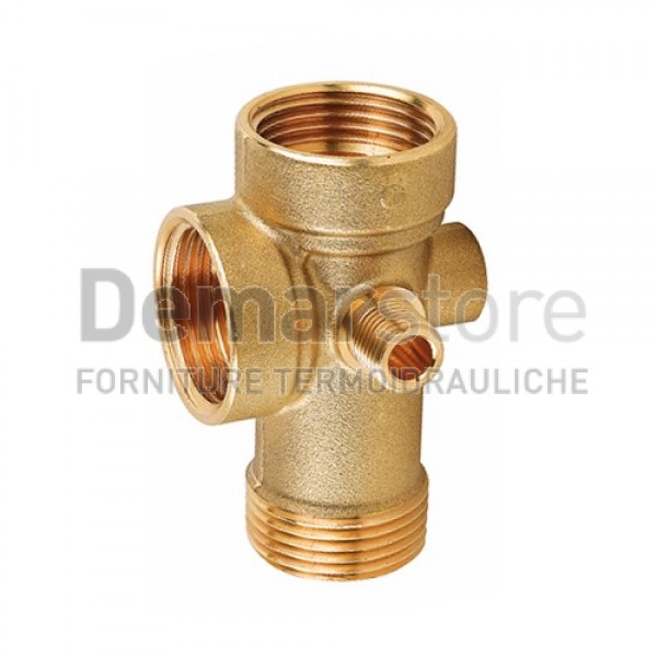 Raccordo a 5 Vie per Pompa Autoclave in Ottone Giallo | 1"