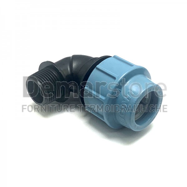 Gomito Maschio in PP Unidelta PN16 per Tubo in Polietilene Diam. 32 x 1" Gomito Maschio in PP Unidelta PN16 per Tubo in Polietilene Diam. 32 x 1"