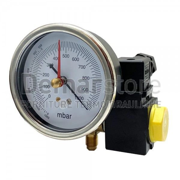 Kit Elettrovalvola e Vacuometro per Pompe del Vuoto 1/4 M SAE x 1/4 M SAE