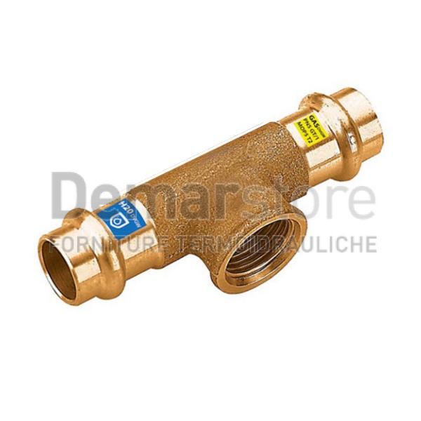 Tee a Pressare in Bronzo per Acqua-Gas Femmina Diam. 28 x 1" x 28 Tee a Pressare in Bronzo per Acqua-Gas Femmina Diam. 28 x 1" x 28