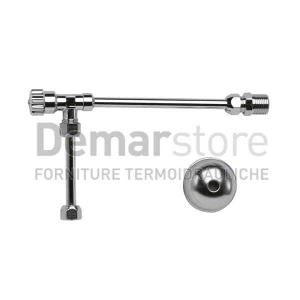 Rubinetto Cassetta Cromato con Tubetti e Rosetta M.1/2"