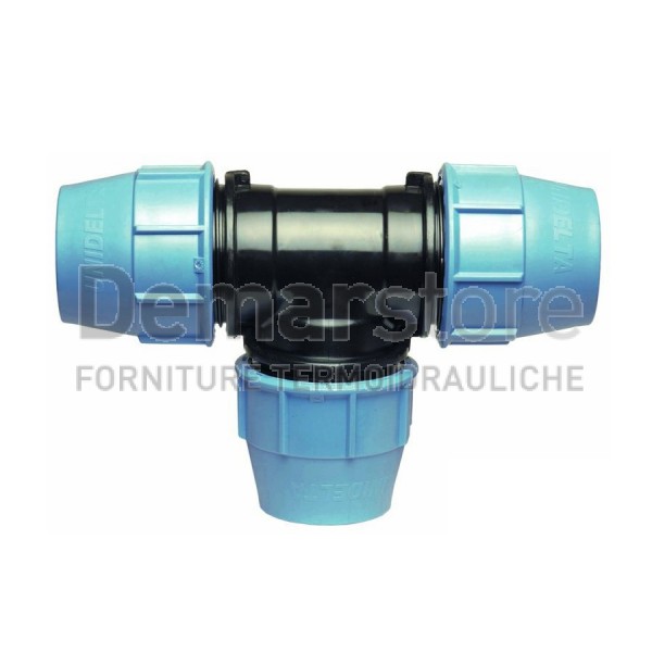 Tee in PP Unidelta PN16 per Tubo in Polietilene Diam. 63 Tee in PP Unidelta PN16 per Tubo in Polietilene Diam. 63