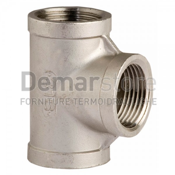 Tee in Acciaio Inox AISI 316 Femmina 1/2"