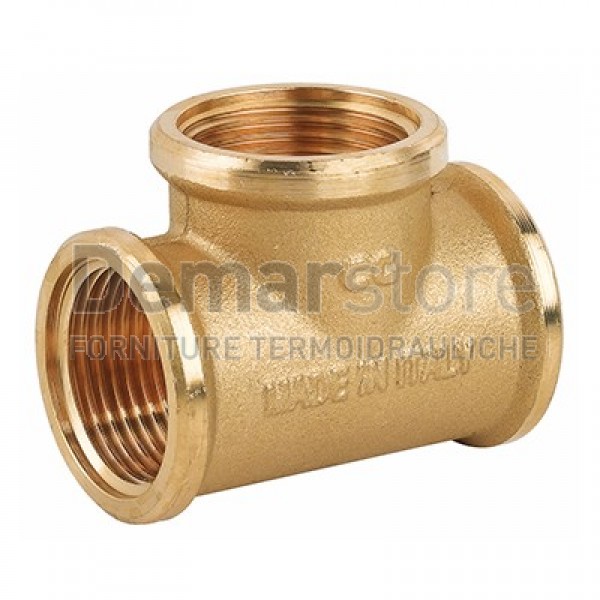 Tee in Ottone Giallo Femmina 3/8"