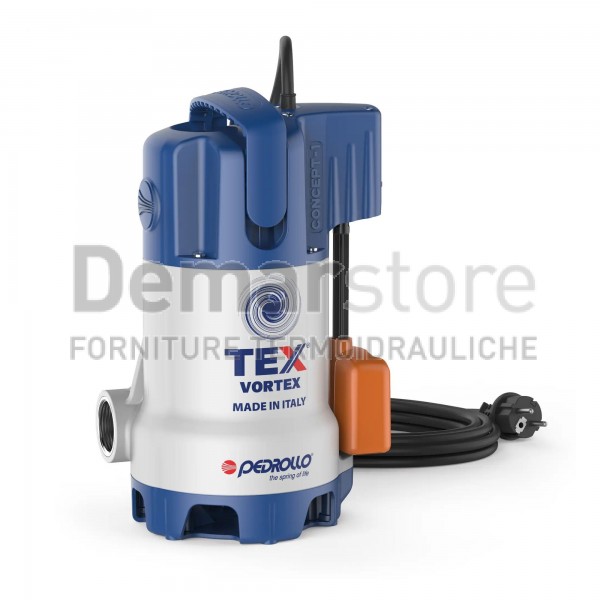 Elettropompa | PEDROLLO | Acque Sporche | Monofase | TEX 3 VORTEX | l/min. 240 | H.max mt. 9,8 | Hp 0.75