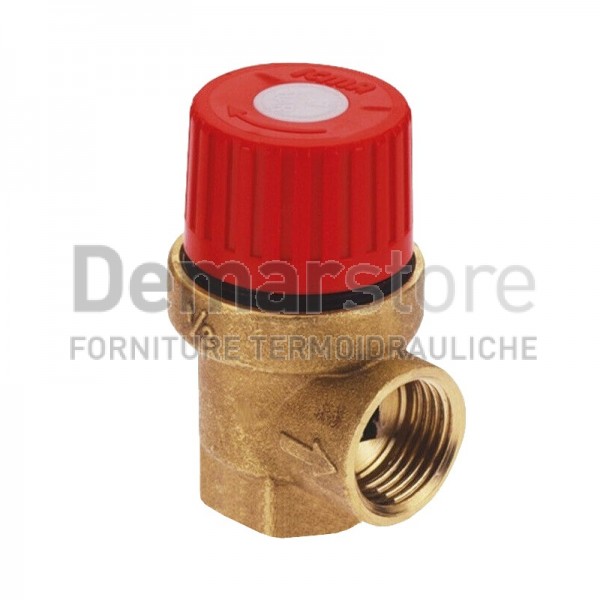 Valvola di Sicurezza Attacco Femmina 1/2" | 3 Bar