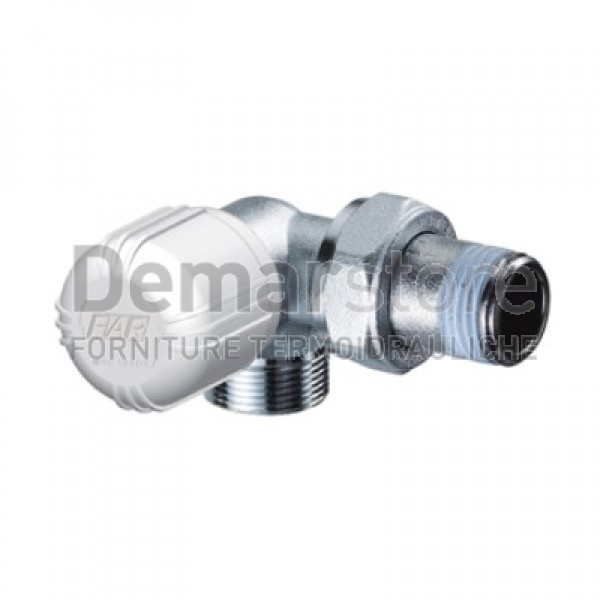 Valvola FAR Termostatizzabile ad Angolo Destro Attacco M 24x19 Diam. 1/2" | 1617 12 Valvola FAR Termostatizzabile ad Angolo Destro Attacco M 24x19 Diam. 1/2" | 1617 12