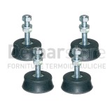 Set 4 Piedini Antivibranti con Fissaggi M.10 | mm. 56x20 | Kg.150