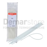 Fascette di Cablaggio in Nylon | Bianche | 4.8x350 mm | (Pz.100)