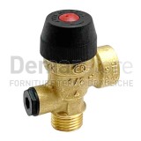 Valvola di Sicurezza 3 Bar M.1/2" con Attacco Manometro