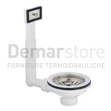 Piletta Lavello Basket Con Troppo Pieno Rettangolare Diam. 1"1/2
