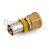Raccordo a Pressare Diritto Femmina per Tubo GAS Multistrato Diam. 20 x 1/2"