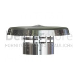 Terminale Inox con Cappello e Griglia Antintrusione Diam. 80
