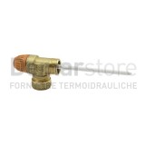 Valvola di Sicurezza Solare Combinata | 10 Bar | 90° | MF. 3/4" | TIEMME