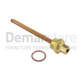 Pozzetto in Rame per 1 Sonda Attacco M.1/2"x D.6 |  Lunghezza mm.123