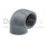 Gomito in PVC-U | PN16 | 90° | Filettato FF | Diam. 1"1/2