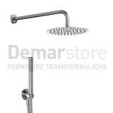 Set Doccia Completo | Acciaio Lucido | Soffione Circolare | Ø 250 mm