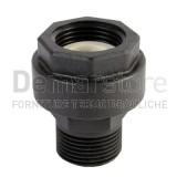 Raccordo a bocchettone diritto in PVC M.1" x F.1" girevole